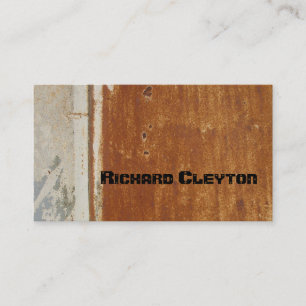 Rusted corroded metal, texture custom business card