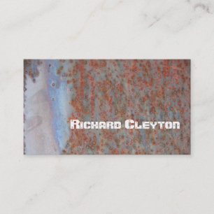 Rusted corroded metal, texture custom business card