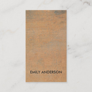 RUSTED CORROSIVE GRUNGE ORANGE METAL TEXTURED BUSINESS CARD