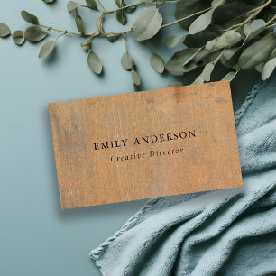 RUSTED CORROSIVE GRUNGE ORANGE METAL TEXTURED BUSINESS CARD