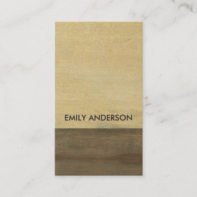 RUSTED CORROSIVE GRUNGE YELLOW METAL TEXTURED BUSINESS CARD (Front)