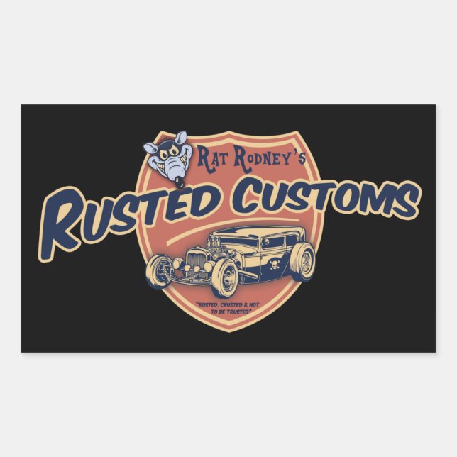 Rusted Customs II Rectangular Sticker (Front)