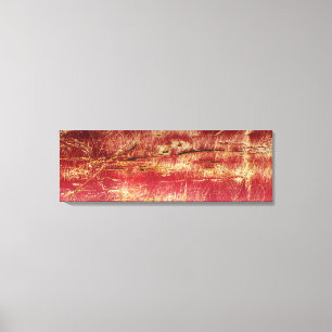 Rusted Gold And Red Abstract Landscape Canvas Print