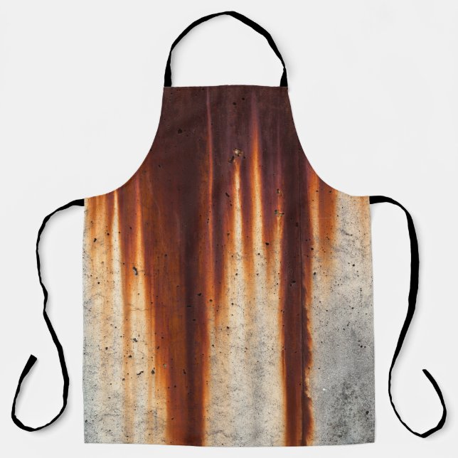 Rusted Grunge Wall: Textured Sagging Apron (Front)