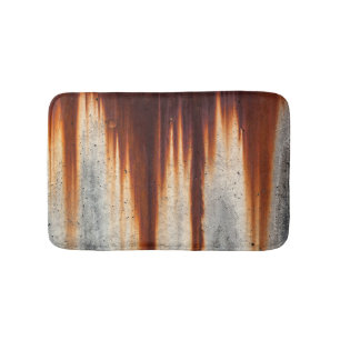 Rusted Grunge Wall: Textured Sagging Bath Mat