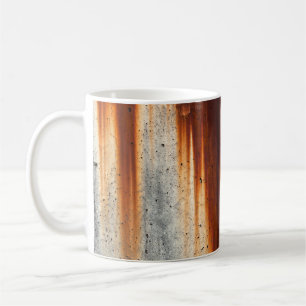 Rusted Grunge Wall: Textured Sagging Coffee Mug