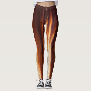 Rusted Grunge Wall: Textured Sagging Leggings