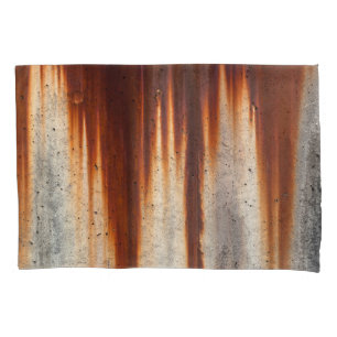 Rusted Grunge Wall: Textured Sagging Pillowcase