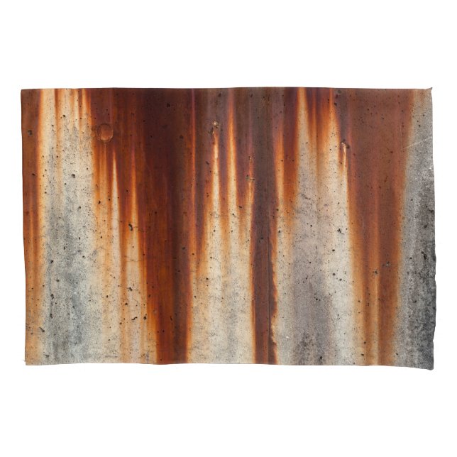 Rusted Grunge Wall: Textured Sagging Pillowcase (Front)