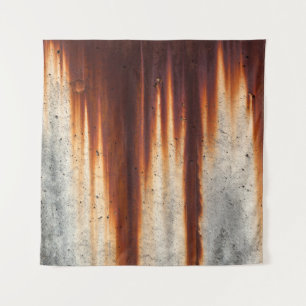 Rusted Grunge Wall: Textured Sagging Tapestry