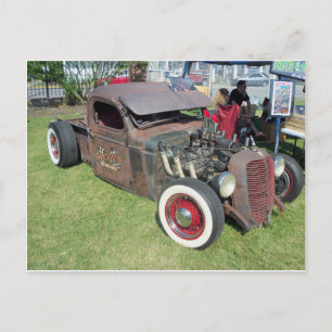 Rusted Hot Rod Postcard