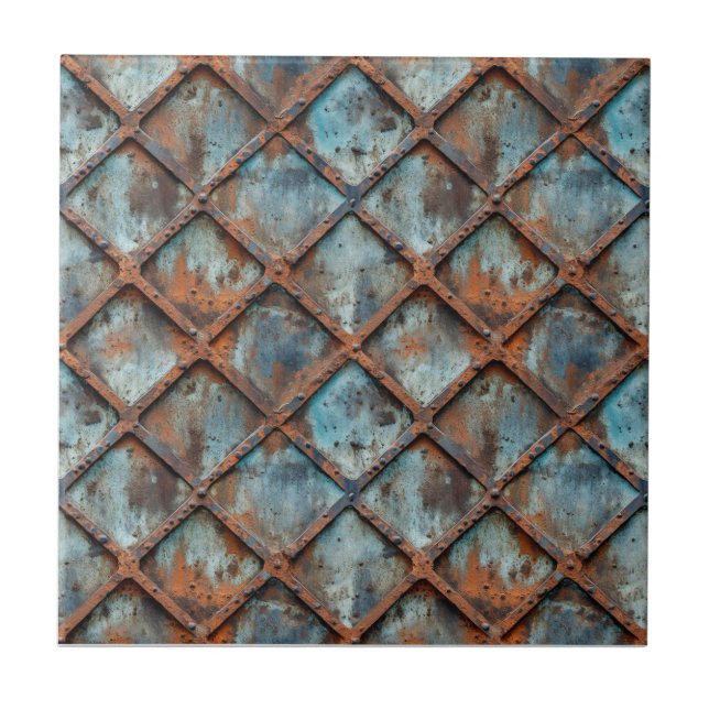 Rusted Iron Metal  Tile (Front)