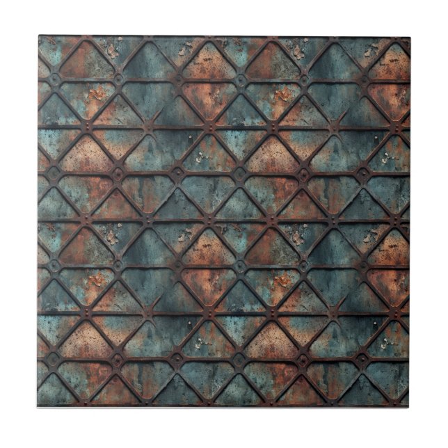 Rusted Iron Metal  Tile (Front)