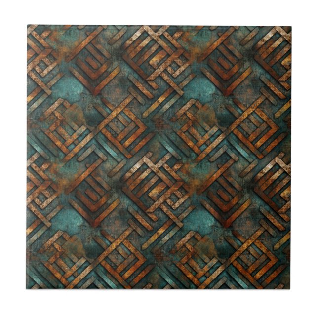 Rusted Iron Metal  Tile (Front)