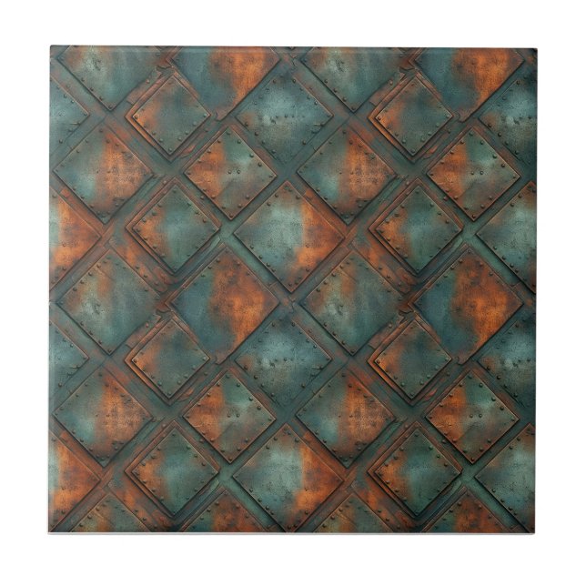 Rusted Iron Metal  Tile (Front)