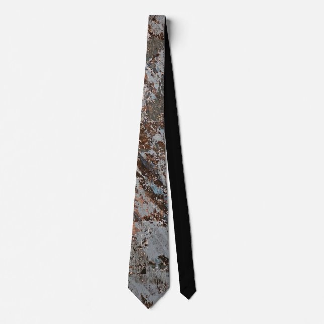 Rusted Metal, A Gel Print Abstract Tie (Front)
