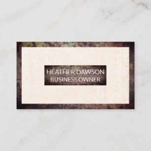 Rusted Metal Border Grunge Textured Background Business Card