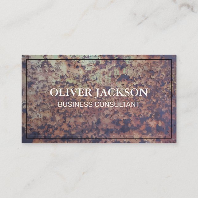 Rusted Metal Business Card (Front)