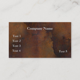 Rusted Metal Look Business Card