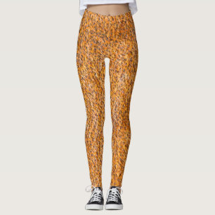 Rusted metal plate surface leggings