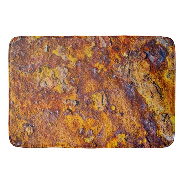 Rusted metal surface bath mat (Front)