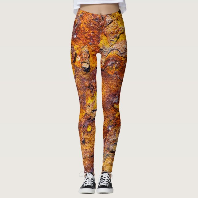 Rusted metal surface leggings (Front)