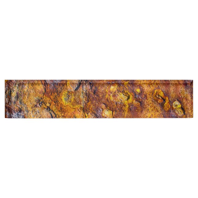 Rusted metal surface nameplate (Front)