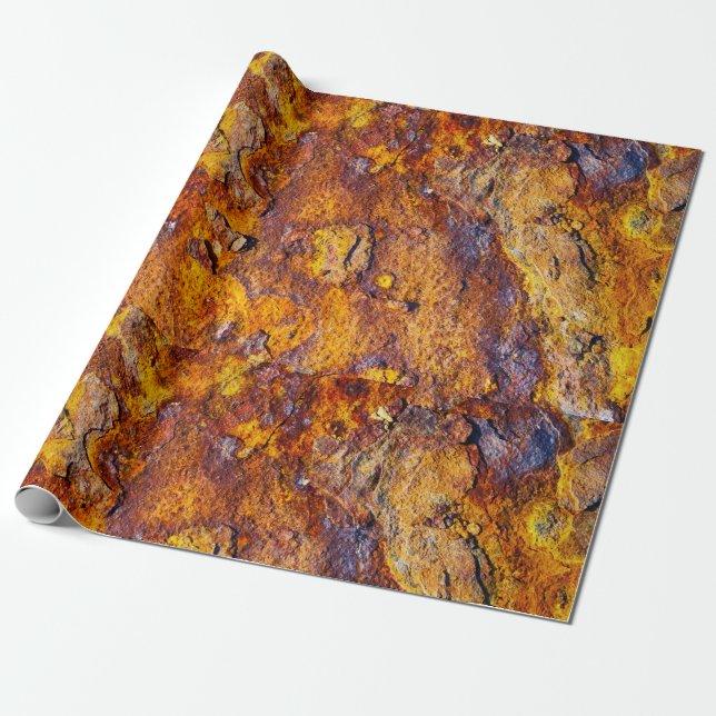 Rusted metal surface wrapping paper (Unrolled)