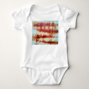 Rusted metal, textured background. baby bodysuit