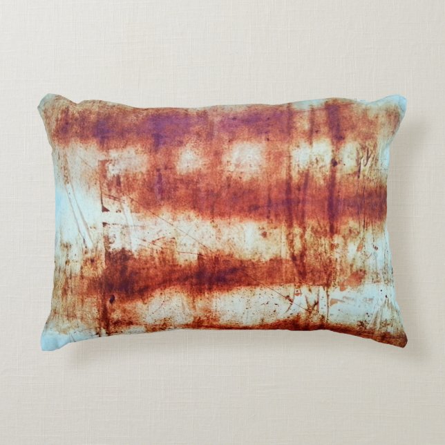 Rusted metal, textured background. decorative cushion (Front)