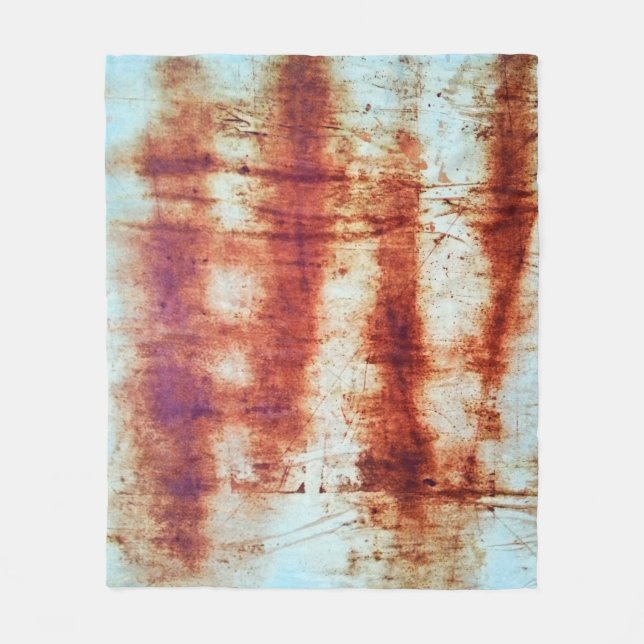 Rusted metal, textured background. fleece blanket (Front)