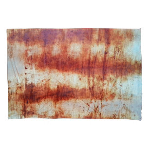 Rusted metal, textured background. pillowcase