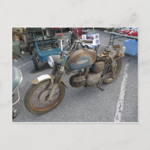 Rusted Motorcycle Postcard
