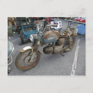 Rusted Motorcycle Postcard