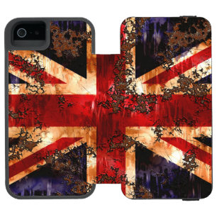 Rusted Patriotic United Kingdom Flag Incipio Watson™ iPhone 5 Wallet Case
