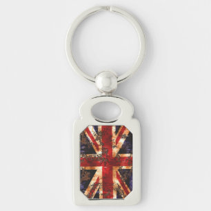 Rusted Patriotic United Kingdom Flag Key Ring