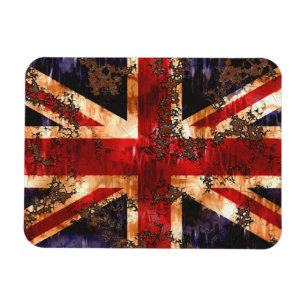 Rusted Patriotic United Kingdom Flag Magnet