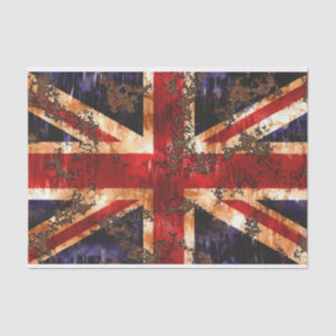 Rusted Patriotic United Kingdom Flag Tissue Paper