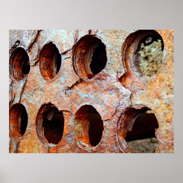 Rusted Perforated Metal Poster (Front)