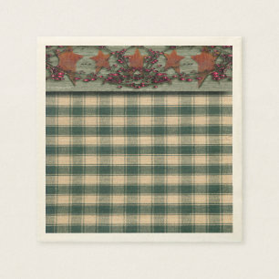 Rusted Stars Green Napkin