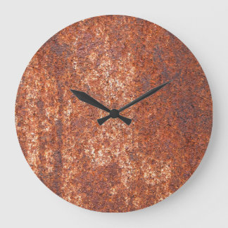 Rusted steel texture, abstract background. large clock