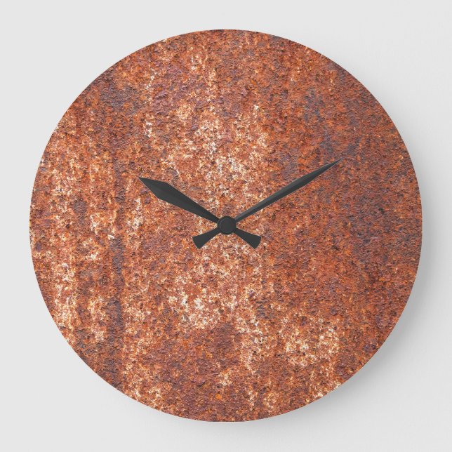 Rusted steel texture, abstract background. large clock (Front)