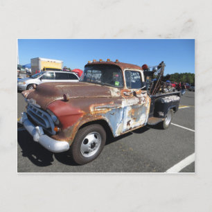 Rusted Tow Truck Postcard