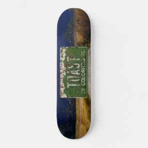Rusted Vintage Colorado Automotive License Plate Skateboard