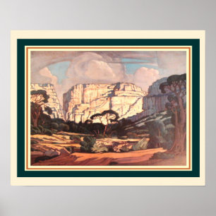 Rustenburg Kloof S. Africa by J.H. Pierneef 16x20 Poster
