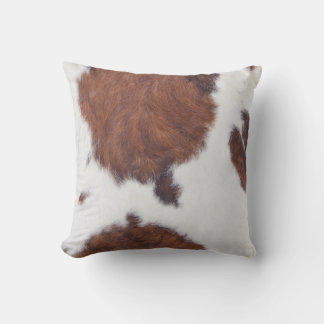 Rustic Сowhide Fur Print Cushion