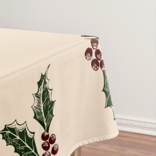 Rustic 1876 Merry Christmas Tablecloth (In Situ)