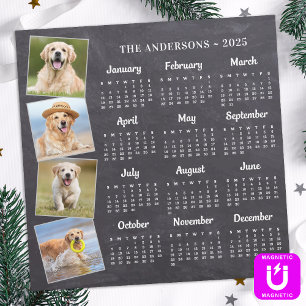 Rustic 2025 Personalised Photo Magnet Card