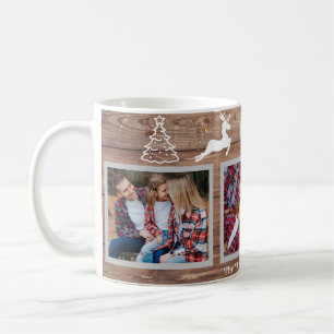Rustic 3 photo Family Coffee Mug