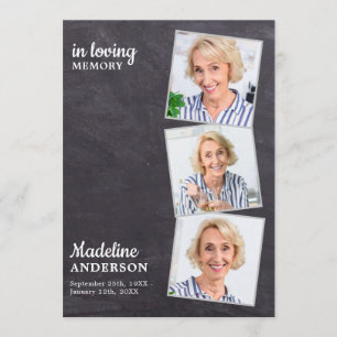 Rustic 3 Photo Memorial Order Of Service Funeral Programme